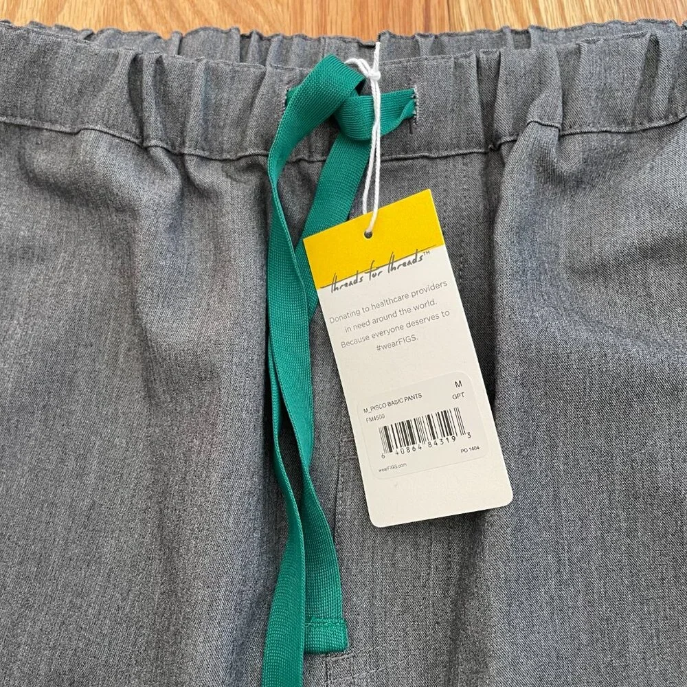 FIGS Pisco Men’s Basic Scrub Pants Technical Collection Graphite Fm4500 Sz Med